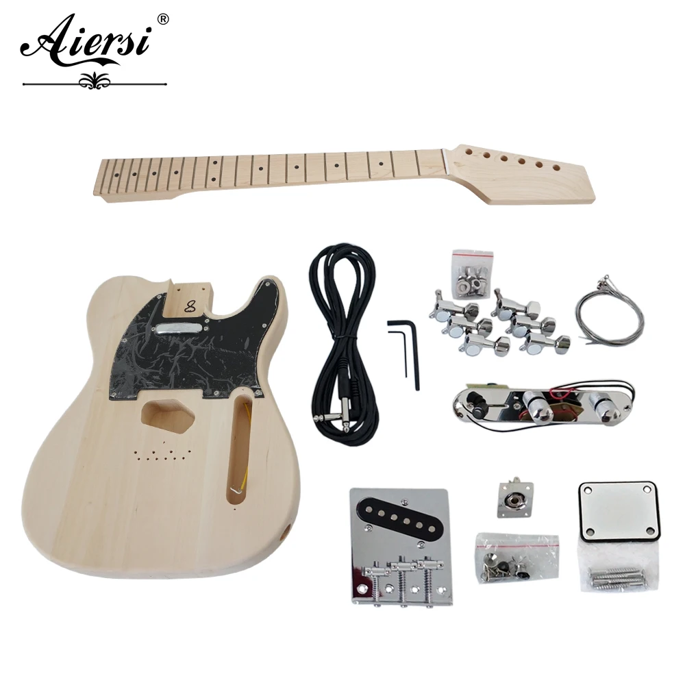 Aiersi бренд пользовательские Tele стиль Diy электрогитары наборы Модель EK-002