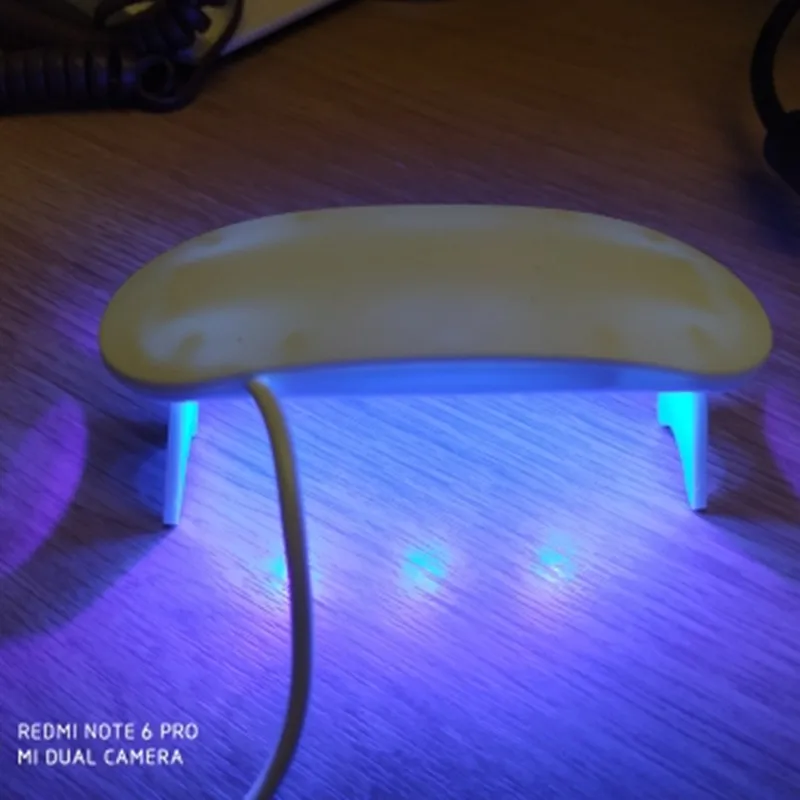 6 Вт белая УФ светодиодная лампа для сушки ногтей портативный микро USB кабель для домашнего использования для ногтей УФ-гель сушилка лака машина 3 светодиодный S лампа Инструмент для дизайна ногтей