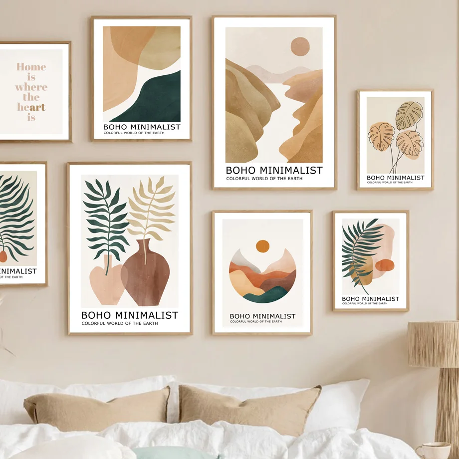 

Abstract Plant Seed Branch Monstera Line Earth Wall Art Canvas Painting Nordic Posters And Prints Decor Pictures For Living Room