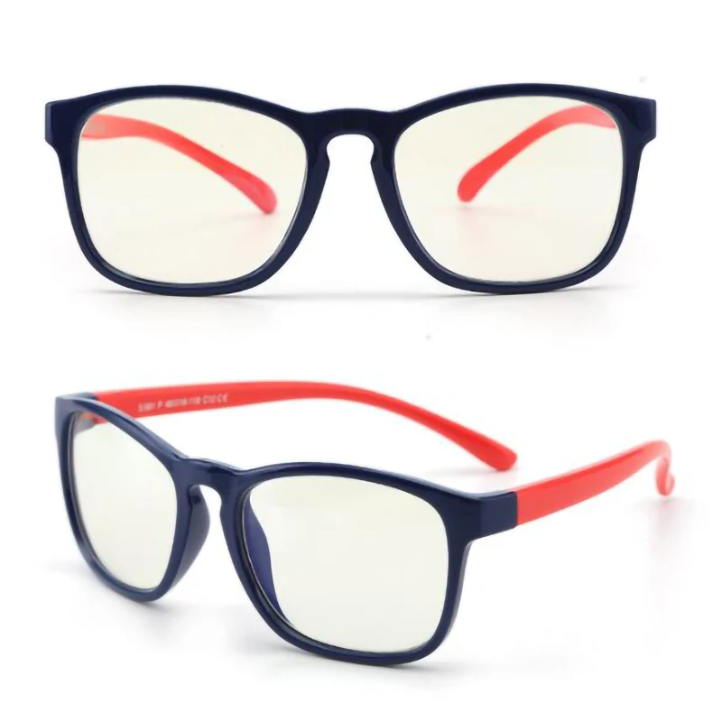 

Ggovo 2020 New Fashion Silicone Frame Children's Anti-Blu-Ray Glasses Boys Girls Corlorful Eyeglasses Frames With Flat Mirror