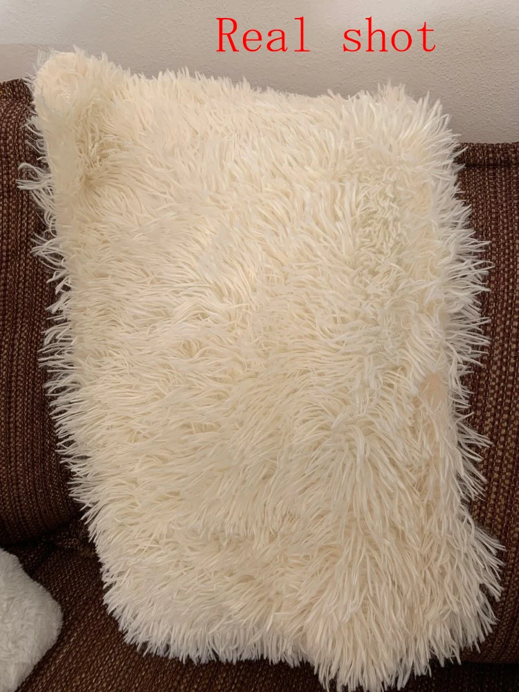 Длинные пушистые плюшевые одеяла для домашних животных коврики кровати собак и