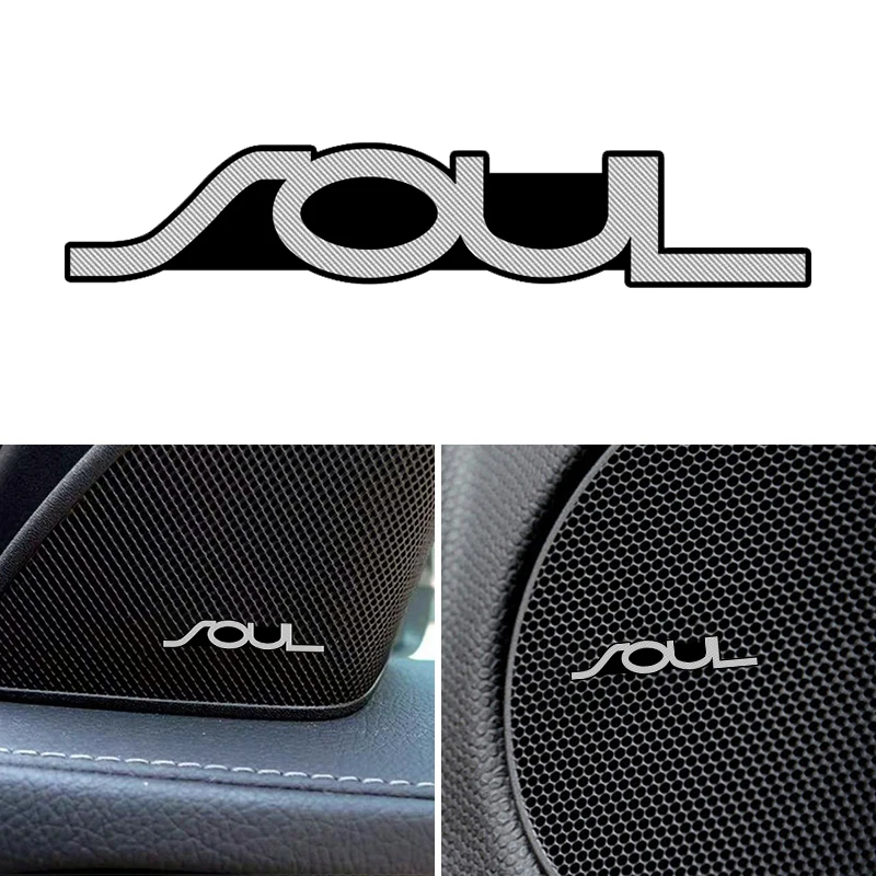 4 шт. автомобильный Стайлинг алюминиевые 3D наклейки звуковые для Kia Soul 2010 2011 2017 2018