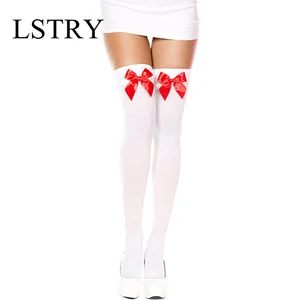 Гольфы женские, школьные, эластичные, с кружевным бантом