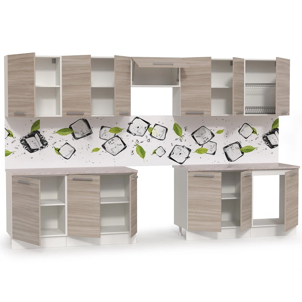 Кухня Моби Лима 8 белый/ясень шимо светлый | Обустройство дома