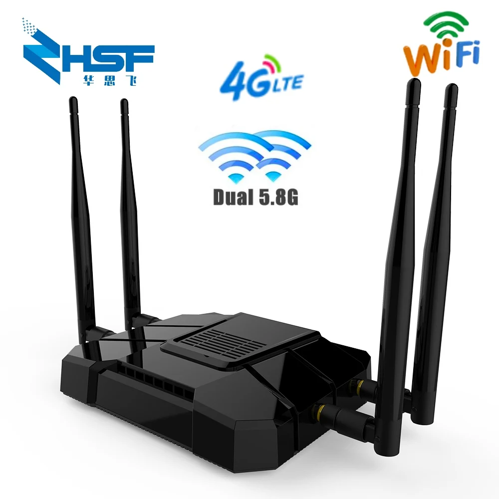 1200Mbps wireless router 2.4G 5G gigabit with SIM card slot 11AC external antenna wifi repeater mesh Wi-Fi LTE | Компьютеры и офис