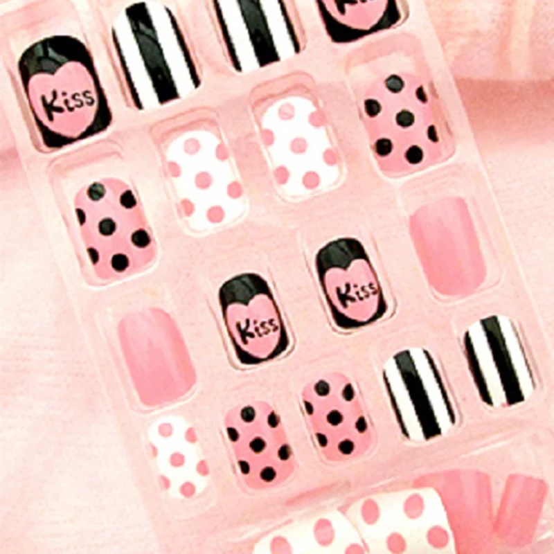 24 шт. накладные ногти Индивидуальные DIY маникюрные украшения поддельные наклейки