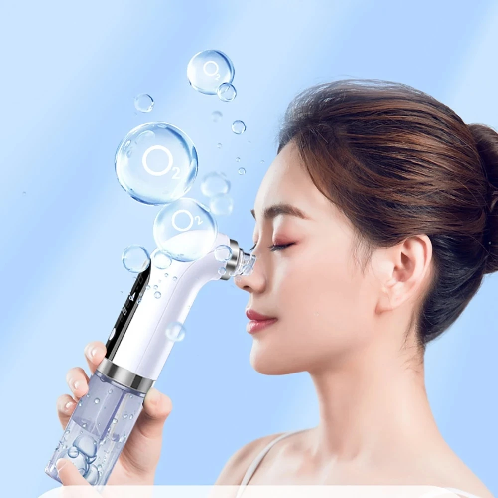 

LUOYYER Electric Small Bubble Blackhead Remover USB Rechargeable Water Cycle Pore Acne Pimple Removal Vacuum Suction Facial Clea