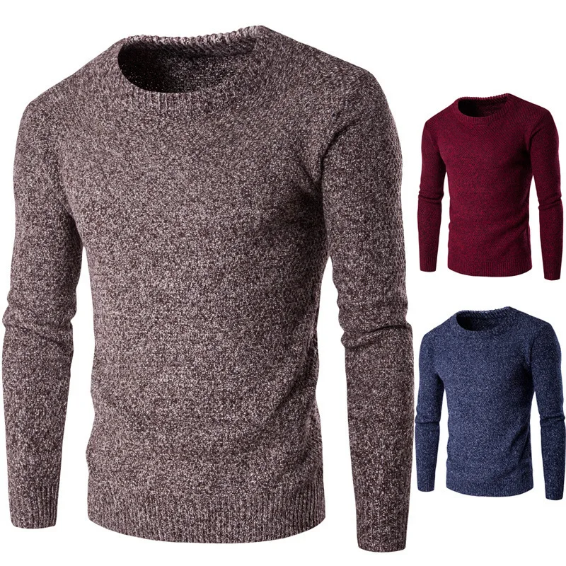 

2019 Men's Spring and Autumn Fashion Sweater Thick Thread Thickening Warm Sweater Sweater