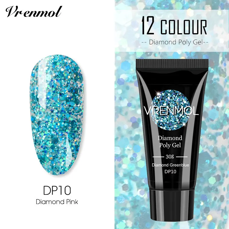 30ml DP10 Vrenmol Poly гель Semic Перманентный не чистый лак верхнее Базовое покрытие гель лак верхнее покрытие Базовое покрытие основа прозрачный гель лак - Цвет: 30ml DP10