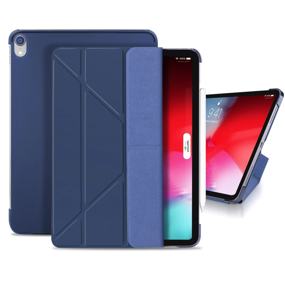 Чехол для iPad Pro 11 2018 из искусственной кожи трехслойный чехол подставка 2020 PC