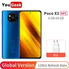 Новый сотовый телефон Глобальная версия Poco X3 NFC 6 ГБ ОЗУ 64 Гб ПЗУ Snapdragon 732G 64-мегапиксельная четырехъядерная камера 120 Гц частота обновления 5160 мА  ч