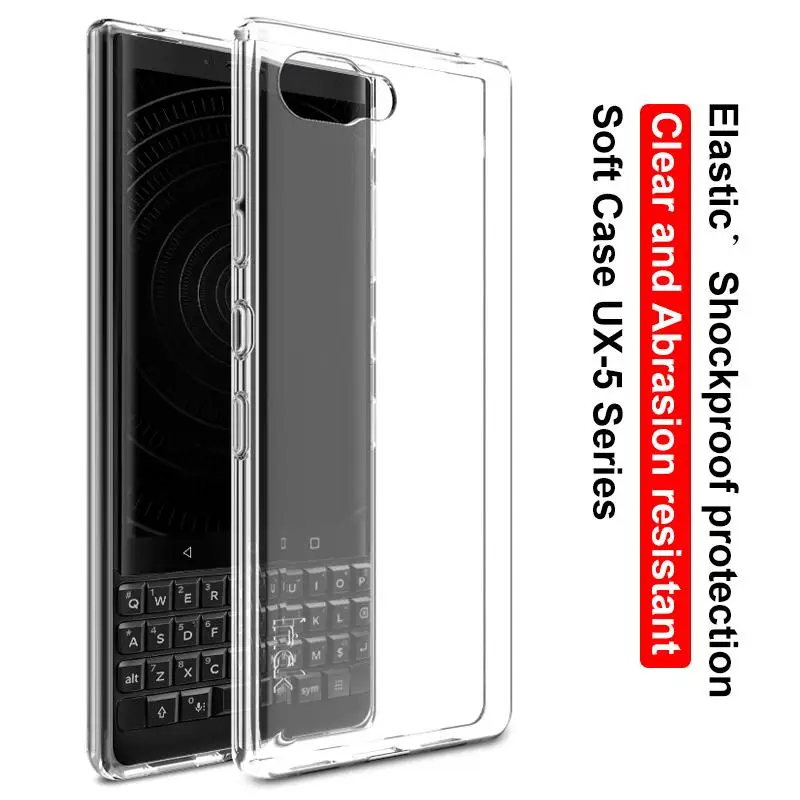 Мягкий силиконовый чехол Imak Для BlackBerry Key2 прозрачный из ТПУ для KeyTwo защитный