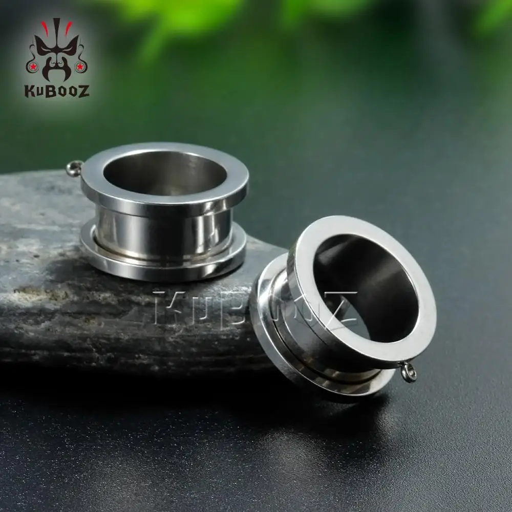 Kubooz Новая Мода пирсинг в уши туннели Бриллиантовая хирургическая нержавеющая