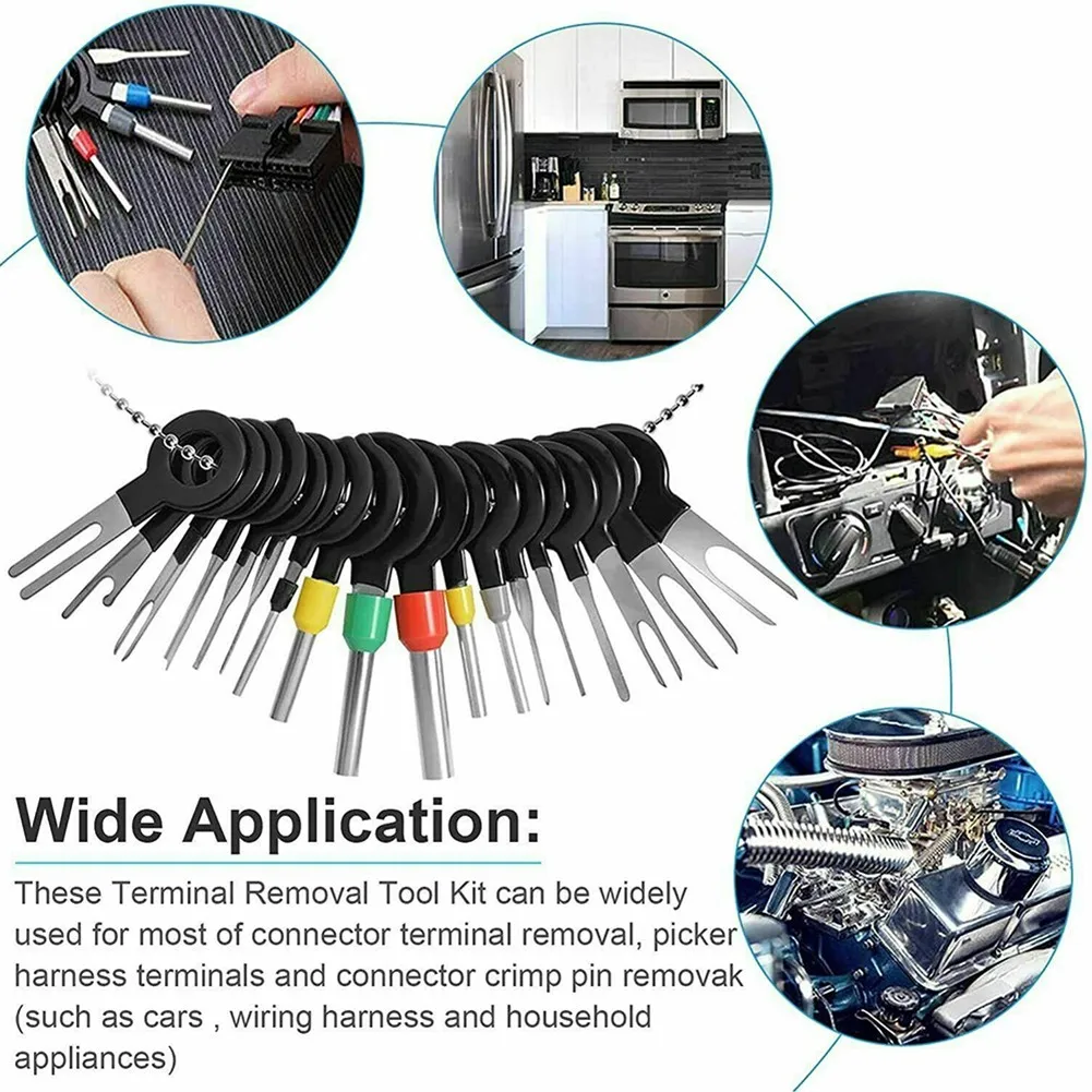 

91Pcs Car Pin Extractor Terminal Removal Tool Ejector Kit Wiring Crimp Connector Puller Plug Repair Hand Tool Accessories