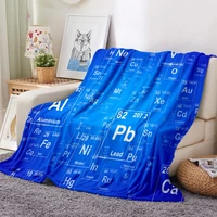 winter warm bedding couch bed cover periodic table of chemical elements soft flannel throw fleece blanket soft bedspread