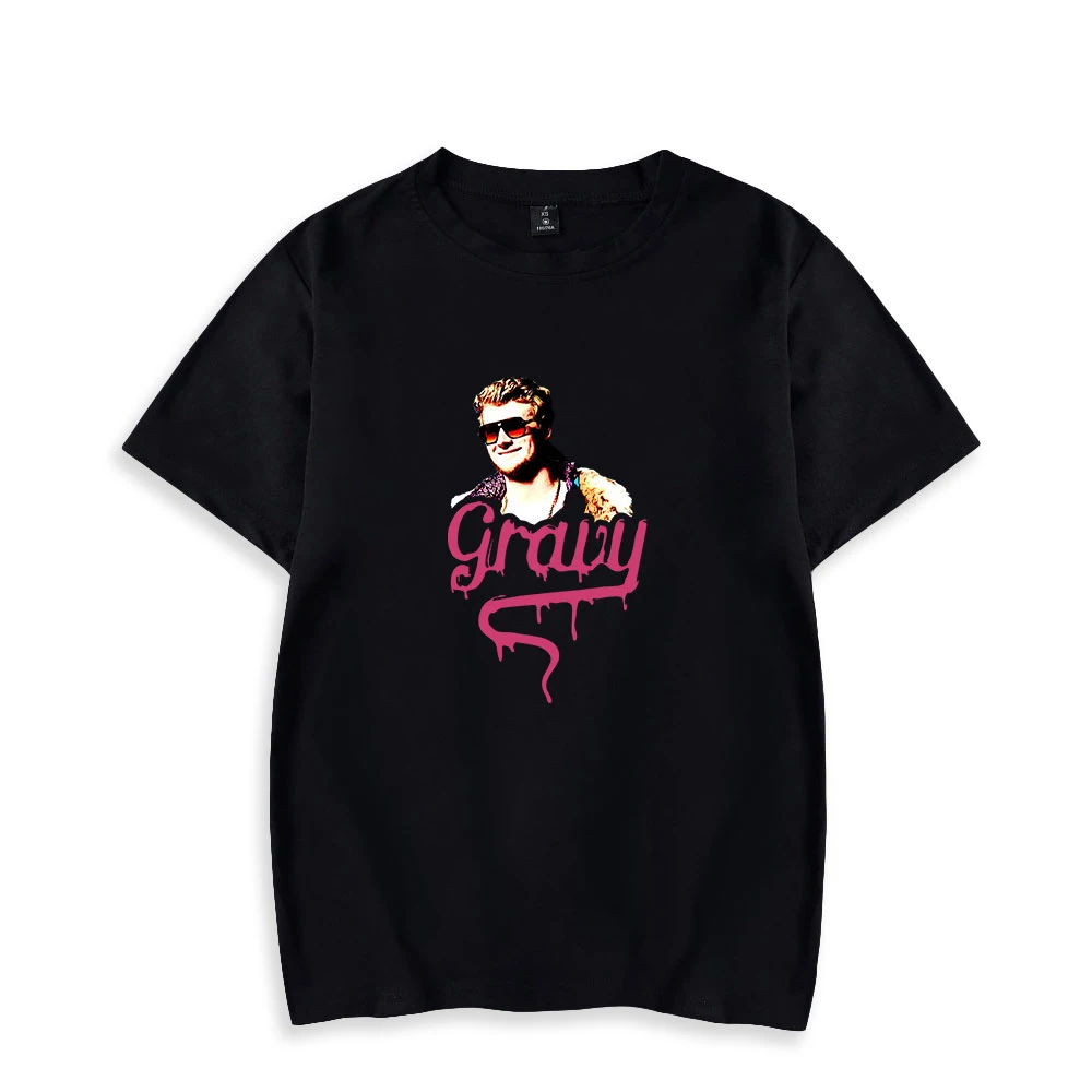 Мужские футболки в стиле Харадзюку летние с коротким рукавом и надписью Yung Gravy 2D