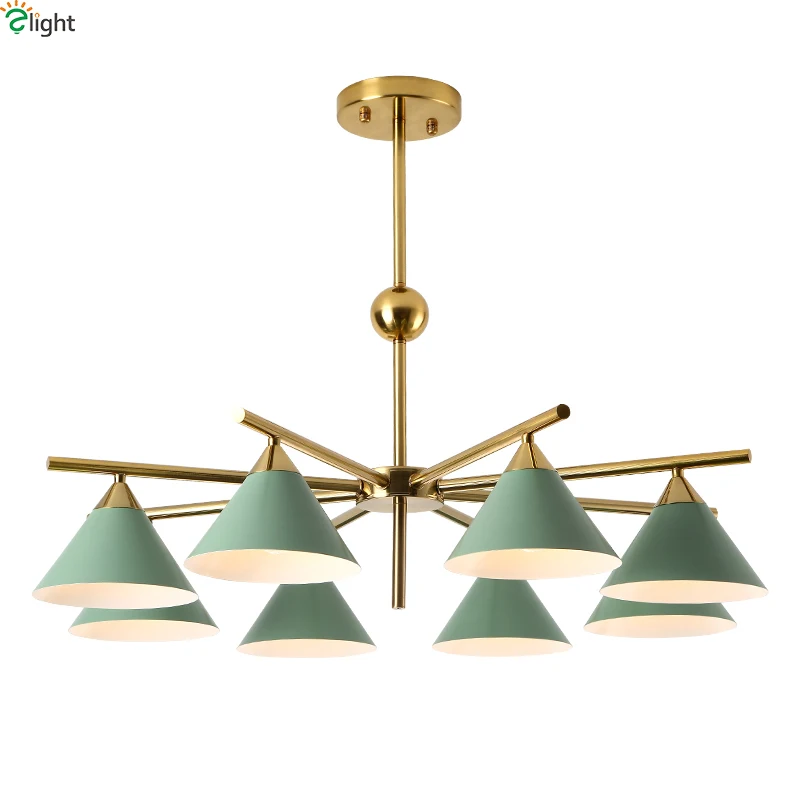 

Nordic Gold Metal Led Chandeliers Lighting Living Room Multicolor Led Pendant Chandelier Lights Dining Room Hanging Lamp Fixture
