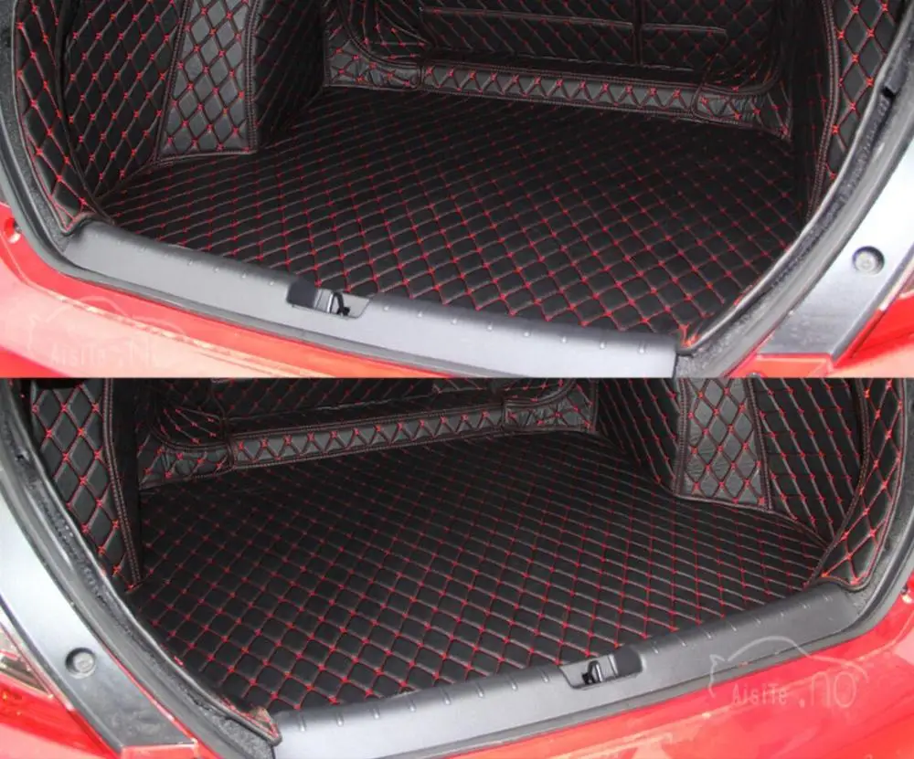 

fiber leather car trunk mat for honda civic 2016 2017 2018 2019 2020 10th generation cargo mat car accessories