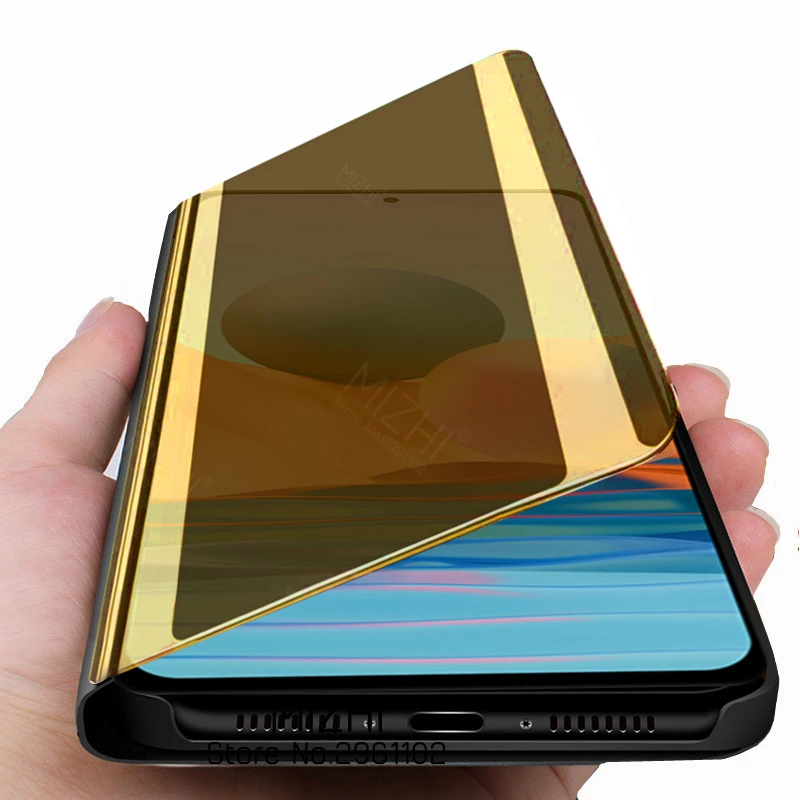 Чехол-книжка для xiaomi redmi note 10 pro 10s магнитный зеркальный | Мобильные телефоны и