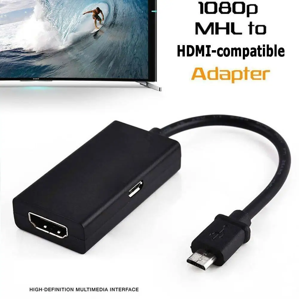 

Микро-USB 2,0 MHL к HDMI-совместимый кабель HD 1080P для Android для Samsung HTC LG Android конвертер мини микро USB адаптер