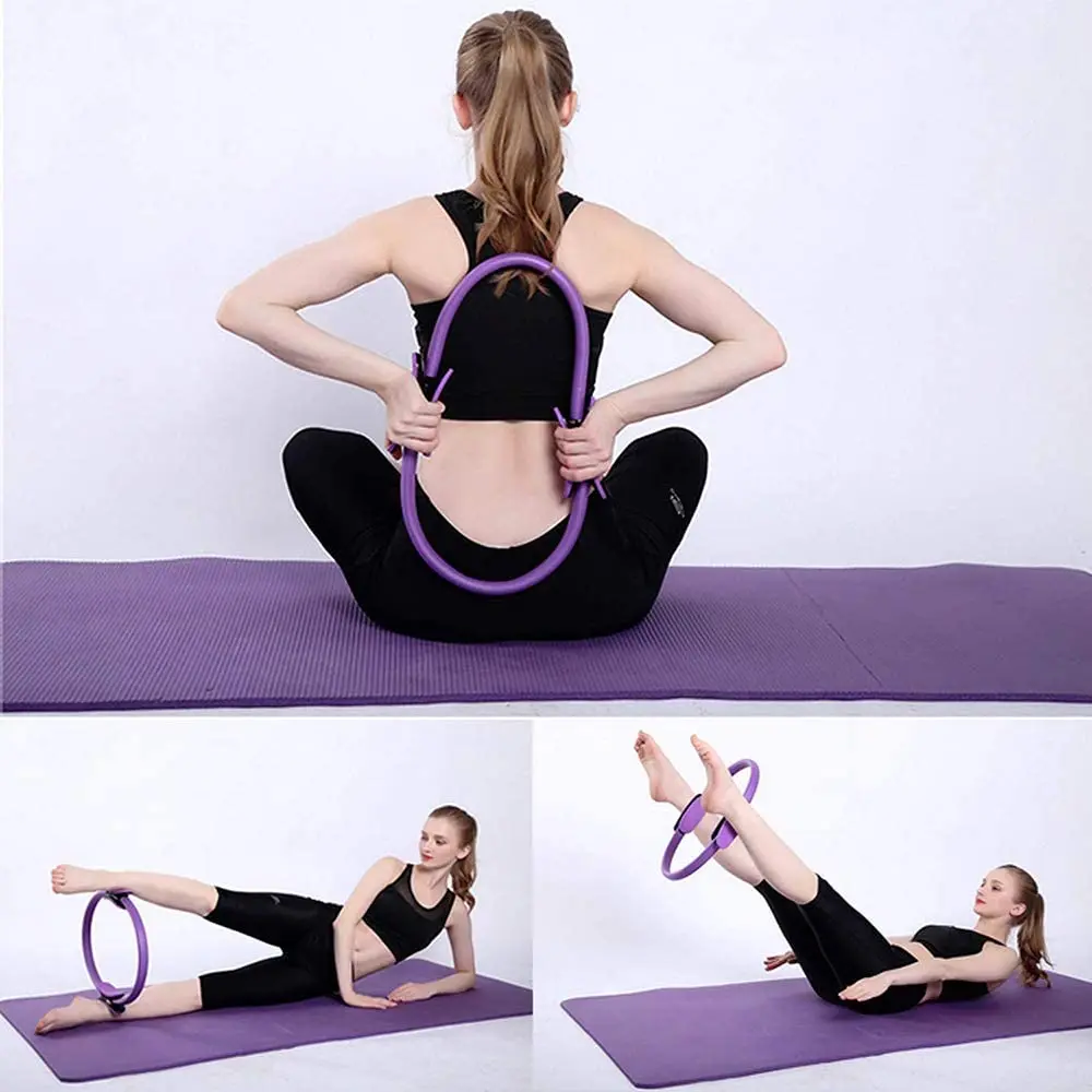 

Double Handle Pilates Yoga Ring - Exercise Fitness Circle To Burn Fat, Medium Size