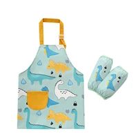 babies accessories newborn 2021 cartoon animal apron waterproof washable smock childrens painting smock to prevent dirt