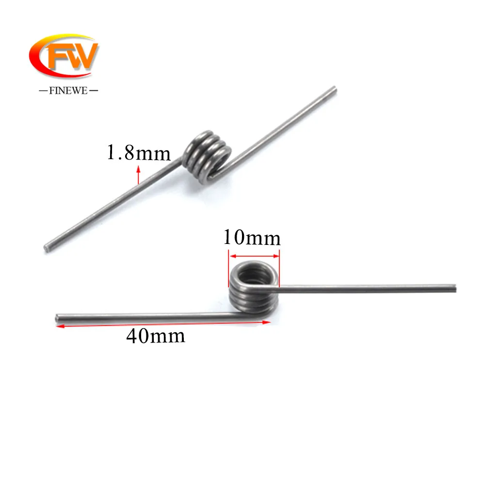 

FINEWE 5PCS Custom 1.8mm Spring Steel 90/180 Degree Torsion Spring