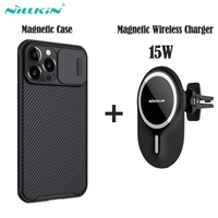 magnetic case for iphone 13 pro max nillkin 15w magnetic car mount wireless charger for iphone 12 13 pro fast charging holder