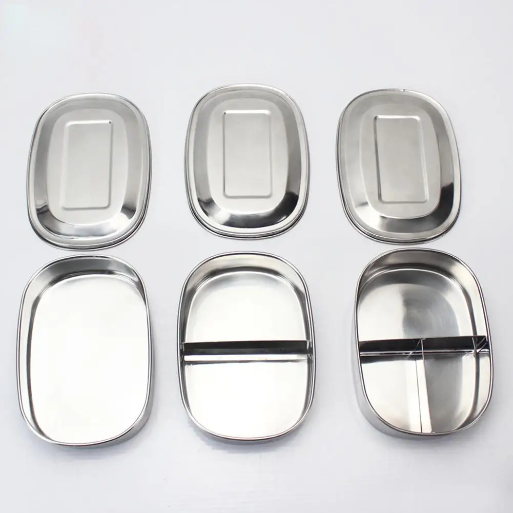 Квадратная коробка для обеда из нержавеющей стали с пряжкой герметичный