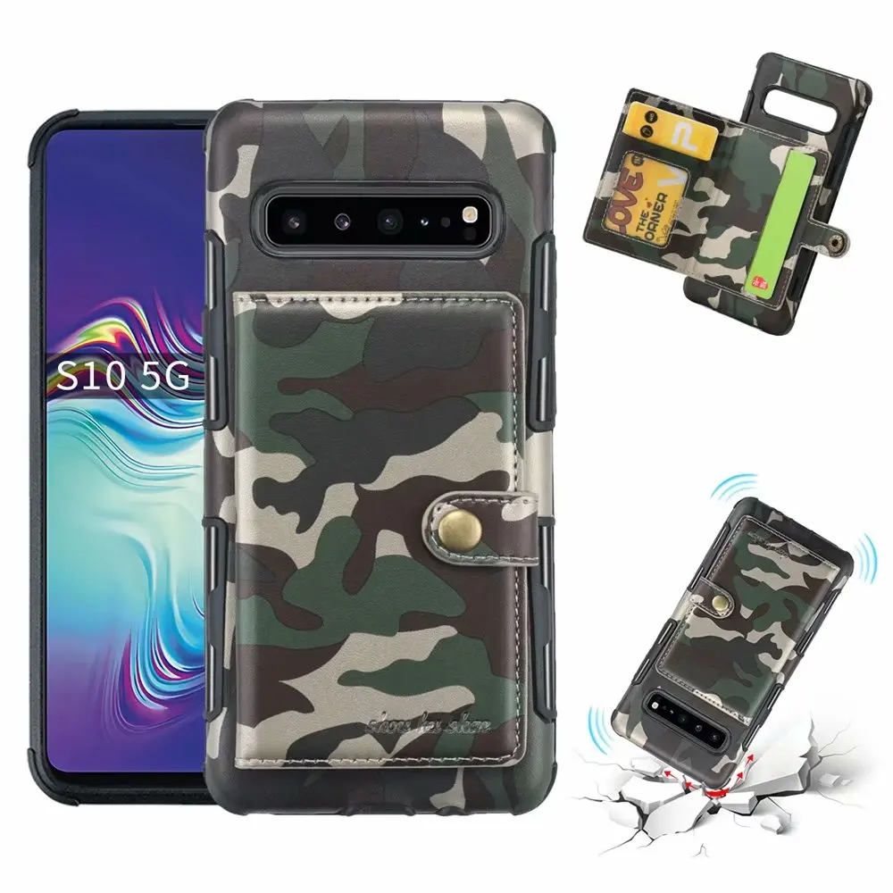 Для samsung S10 Lite S9 S8 плюс A70 A50 A30 A10 M10 M20 Note 9 8 A9 A7 2018 J4 core J5 2017 камуфляжный чехол-бумажник