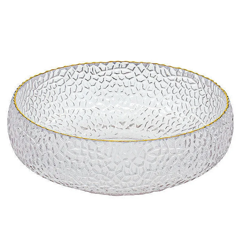 

Japanese Style Phnom Penh Glass Salad Bowl Flat Cylinder Ins Style Simple Creative Dessert Bowl Fruit Salad Bowl Small Ashtray