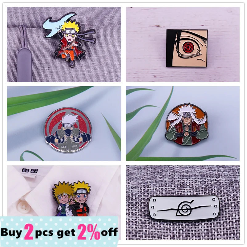 Высокое качество аниме Sasuke Kakashi косплей мультфильм Эмаль Булавка Шаринган значок