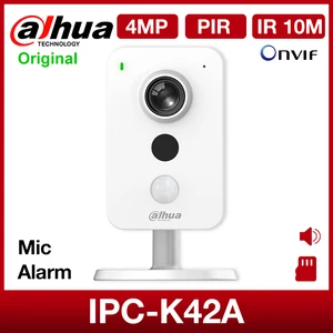 IP-камера Dahua IPC-K42A 4 МП, инфракрасная сетевая камера с поддержкой инфракрасного H.265, 10 м, ночное видение, SD-карта POE, встроенный MIC сигнализация, ONVIF APP, оригинал