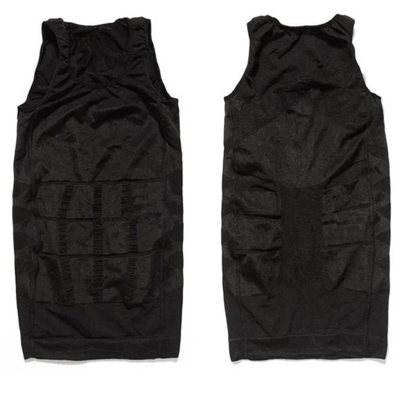 Для мужчин плотное тело Корректирующее белье майка без рукавов жилет рубашка для