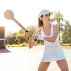 Теннисная ракетка, деревянная ложка, десертная указка, амортизирующая тренировочная сетка для пляжа на открытом воздухе, случайный цвет ручки