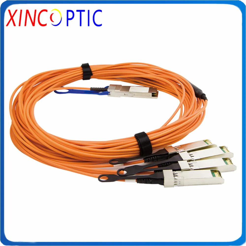 Кабель 40G QSFP + к 4x10SFP + AOC 7 м, активный оптический кабель OM3 OM4, 40G QSFP + до 4x10GSFP + 7 метров Активный Кабель SFP модуля прерывания
