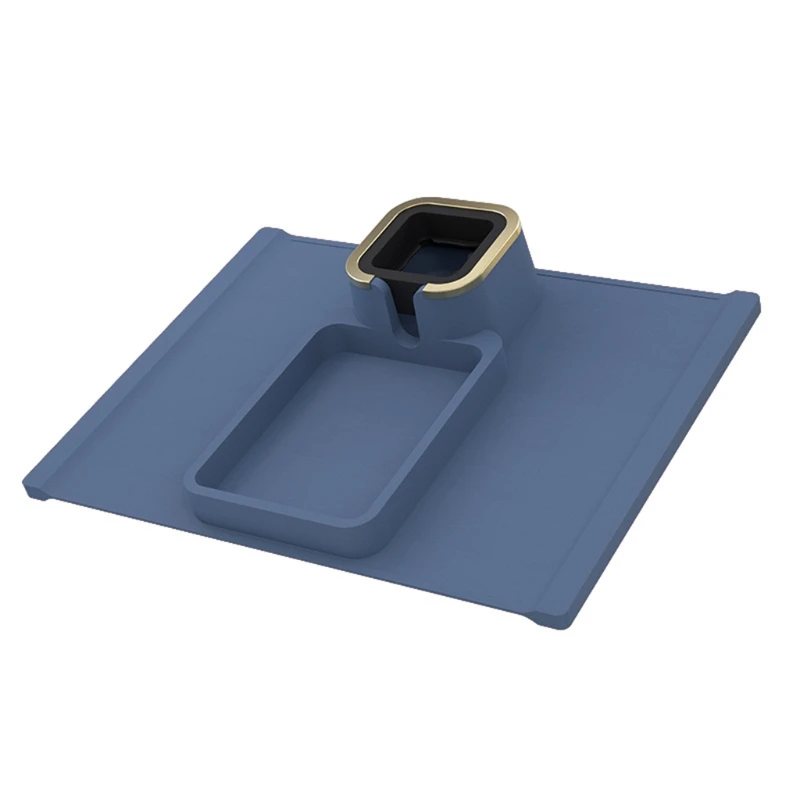 

Silicone Cup Holder Tray Mat Foldable Coaster Cellphone Organizer for Sofa Armrest Organizer