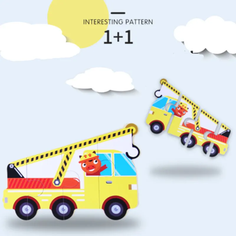 Puzzle Children 3D Cartoon Brainstorm Toys Early Educational Development Wooden for Boy Girl | Игрушки и хобби