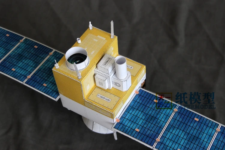 3D бумажная модель мозая квантовая связь спутник DIY курс ручной работы для