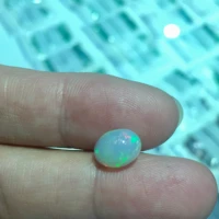 7mm9mm natural white opal loose gemstone for jewelry shop 100 real opal with red brilliance