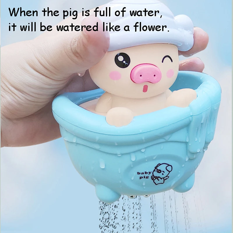 

1pc Baby Bathing Toy Kids Cute Pig Water Spray Sprinkler Bathroom Sprinkling Shower Swimming Water Toys Kids Gifts