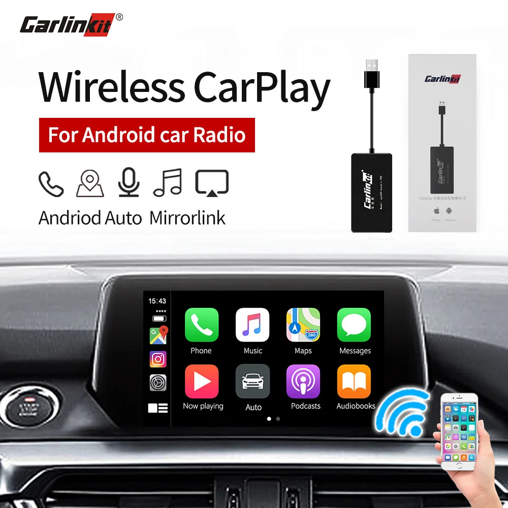 Carlinkit USB CarPlay ключ для Android автомобильное головное устройство сенсорный экран с системой iOS Carplay Новая обновленная версия