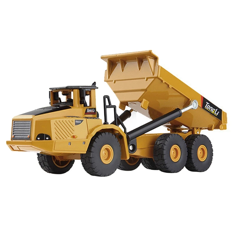 

HUINA 1712 1/50 Alloy Dump Trucks Model Children'S Car Toys Die-Cast Metal Professional Engineering Construction Vehicle