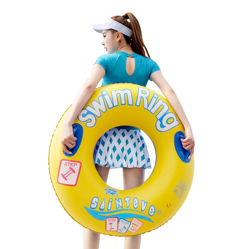Фитнес 1 шт. Пластик надувной Плавательный Кольцо Буй с ручкой одеяло хвост