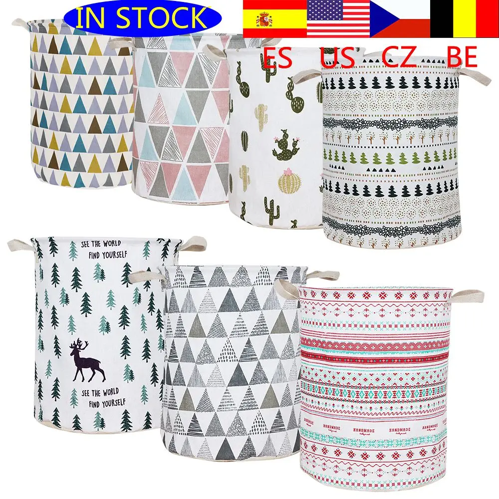 Складная корзина для белья с мультяшным рисунком ствол хранения стоящее ведро
