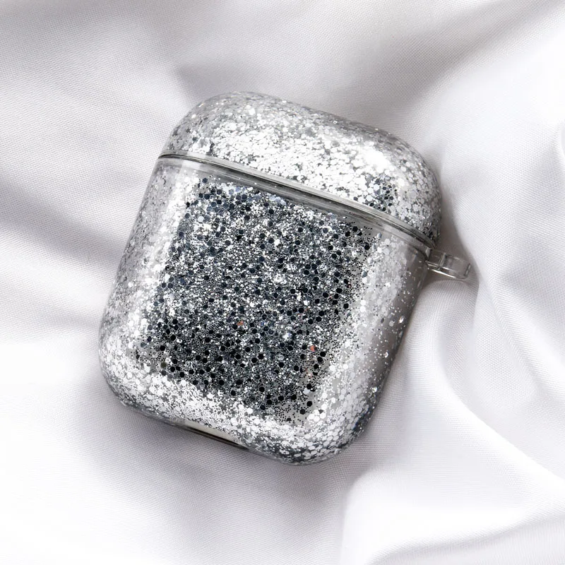 

50Pcs Liquid Quicksand Glitter Case For Airpods Wireless Bluetooth Earphone Case Transparent Headphone Protection Cover Coque