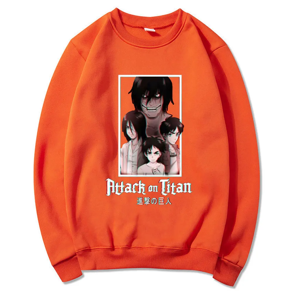 

2021 Japanese Anime Pattern Attack on Titan Casual Retro Sweatshirt Hoodie Men Oversized Hipster Loose Clothing Hoodies Pullover