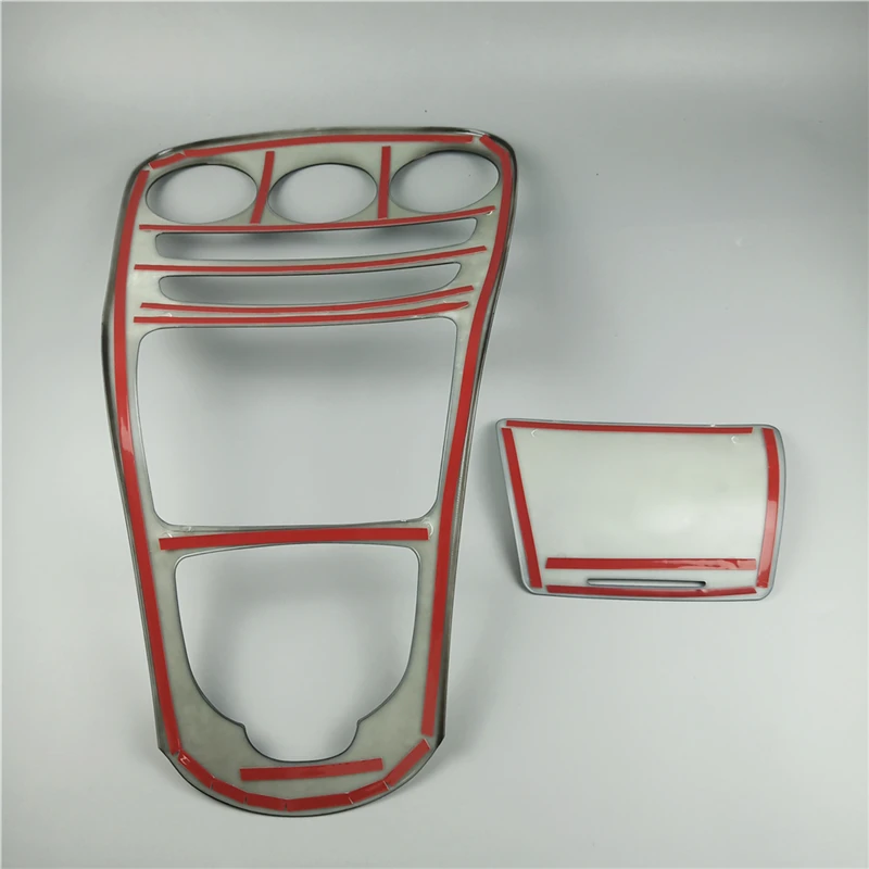 

ABS Black Center Console Panel Decoration Cover Trim 2pcs For Mercedes Benz C Class W205 GLC X253 Car Styling Modified