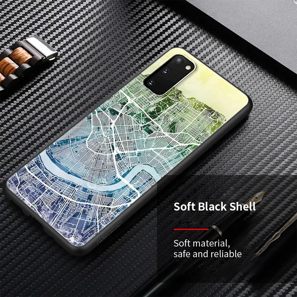

Travel Country Sketch Exclusive City Map Case for Samsung Galaxy S21 S20 FE S20 Utra Plus Luxury Cover S10 S10E S9 S8 Plus Coque