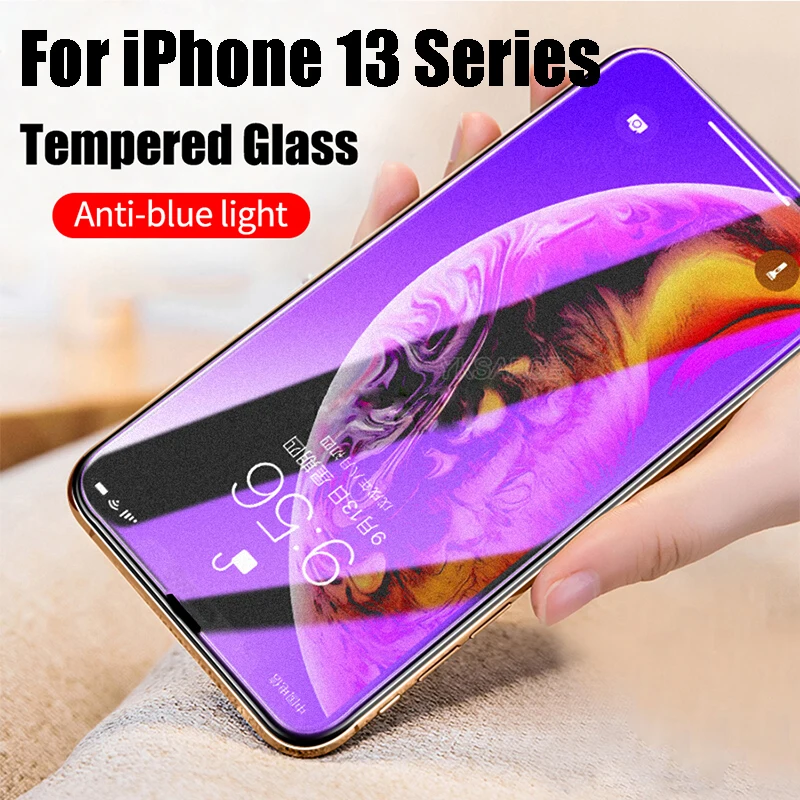 

Anti Blue-ray Screen Protector for Iphone 13 Series Anti-scratch High-definition Tempered Glass for Iphone 13mini 13pro 13promax